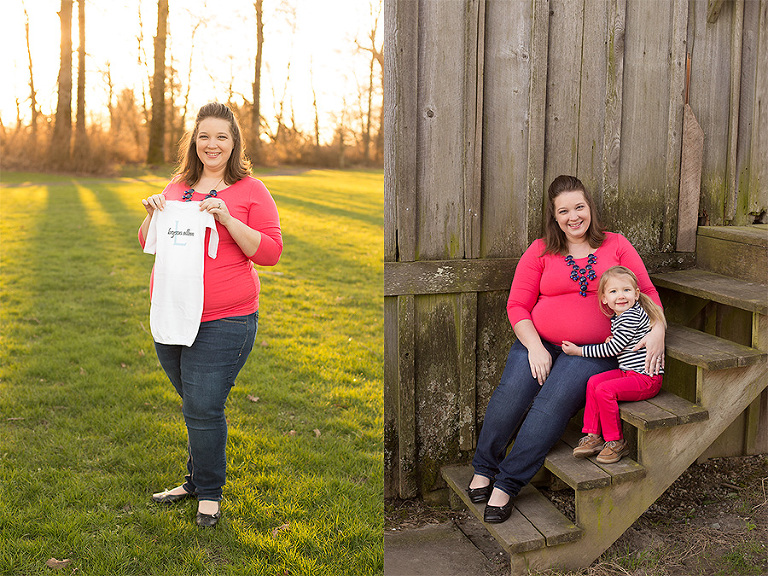 Ferndale Maternity Photography: Mom-to-be with daughter