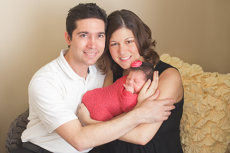ferndale newborn photography: baby with parents